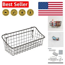 Versatile Gray Pegboard Basket