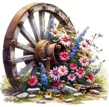 The Floral Wheel - Iron on