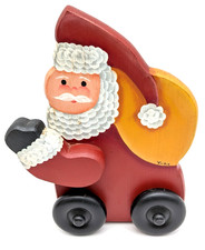 Hand Crafted Wood Santa With